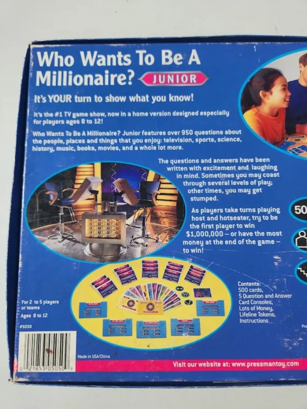 Who Wants to be a Millionaire Junior Edition Board Game Pressman ABC Toy Family